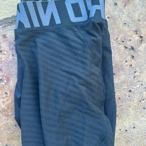 Nike Black pro combat Leggings Athletic football Wear under pants.